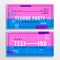 Night Techno Party Club Invitation Card or Flyer Template. Modern Abstract Flat Swiss Style Background with Decorative