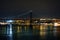 Night. Tejo river. Lisbon Almada Portugal. Nightscene. Landscape. 25th April bridge. Lights. Nightlight. Wonderful. Beautiful.