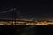 Night. Tejo river. Lisbon Almada Portugal. Nightscene. Landscape. 25th April bridge. Lights. Nightlight. Wonderful. Beautiful.