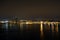 Night. Tejo river. Lisbon Almada Portugal. Nightscene. Landscape. 25th April bridge. Lights. Nightlight. Wonderful. Beautiful.