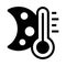 Night temperature glyphs icon