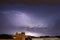 Night thunderstorm and lightning.