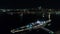 Night time Aerial View Battleship New Jersey
