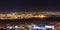 Night time aerial view of McCarran International Airport in Las Vegas