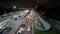 Night time lapse of traffic on the famous 23 de Maio Avenue in Sao Paulo