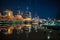 Night time Melbourne across the Yarra River