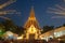 Night time of Phra Pathom Chedi or Phra Thom Chedi, which is one of the largest and tallest chedi in Thailand.