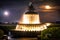 Night time Pineapple Fountain Charleston SC