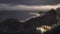 Night time shot of copacabana beach from sugarloaf mountain in rio