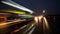 Night Time Traffic Long Exposure Light Streaks Public Transport Bus Bridge Twilight Afternoon