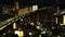 A night timelapse of miniature cityscape near the highway in Osaka tilt