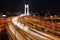 Night traffic on Basarab bridge, Bucharest