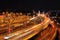 Night traffic on Basarab bridge, Bucharest