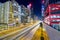 Night traffic with long shutter at Sheung Wan Car Park