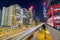 Night traffic with long shutter at Sheung Wan Car Park