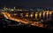 Night traffic over han river in seoul