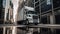 Night trucking delivers cargo to steel warehouse generated by AI