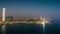 Night twilight hong kong kowloon bay tower panorama 4k time lapse china