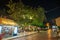 Night urban view of Kyparissia city in Messenia, Peloponnese, Greece
