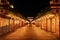 Night View. 2016 September 5 Asakusa Nakamise street at the Asakusa Senso-ji Temple in Tokyo, Japan