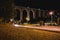 Night View of The Aguas Livres Aqueduct in Lisbon. it is one of the most famous and popular tourist sights in Lisbon