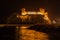 Night view of Al Jalali Fort in Muscat, Om