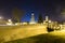 Night view of the Alba Iulia fortress cathedral complex 