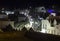 Night view of Alberobello town in South Italy, famous for its Trulli