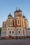 Night view of the Alexander Nevski Russian Orthodox Cathedral in