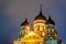 Night view of the Alexander Nevski Russian Orthodox Cathedral in Toompea part of Tallin, Estonia...IMAGE