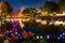 Night view of the amusement park Tivoli Gardens in Copenhagen, Denmark