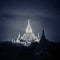 Night view of Ananda Pagoda. Buddhist Temples at Bagan Kingdom, Myanmar (Burma)