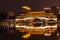 Night view of Anshun Bridge in Chengdu