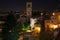 Night view of Assisi, Umbria, Italy