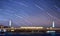 Night view of Ataturk bridge and Golden Horn in Istanbul, Turkey