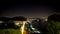 Night view of Baia bay, Pozzuoli, near Naples, Italy