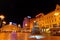 Night view of Ban Josip Jelacic Square in Zagreb, Croatia