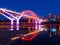 Night view of Beautiful Caiyuanba Yangtze River Bridge