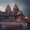 night view of beautiful cinematic shot of Ram Mandir Ayodhya