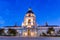 Night view of the beautiful facade of the historical Pasadena City Hall