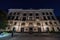 Night view of the beautiful historical Louisiana Supreme Court Clerk at French Quarter