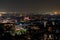 Night view of Bergamo seen from CittÃ  Alta