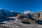 Night view of Bernina massive and glacier