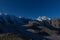 Night view of Bernina massive and glacier