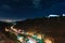 Night view from the Big Hrazdan Bridge, Yerevan, Armenia. The Kievyan Bridge.