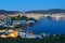 Night view of Bodrum, Turkey