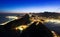 Night view of Botafogo and Copacabana beach in Rio de Janeiro