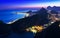 Night view of Botafogo and Copacabana in Rio de Janeiro