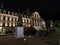 Night view of building in the city of Caen, France