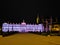 Night view of building in the city of Caen, France